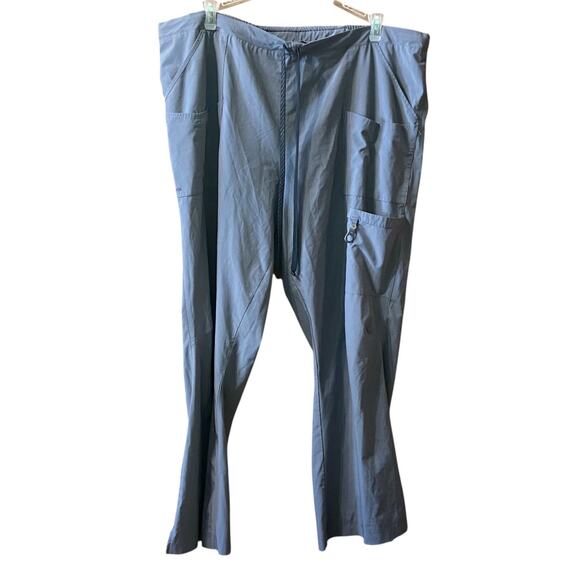 Lynx ScrubStar Pants 2X Elastic Waist Drawstring Pocket Flare Leg 2 pcs Medical - Picture 4 of 9